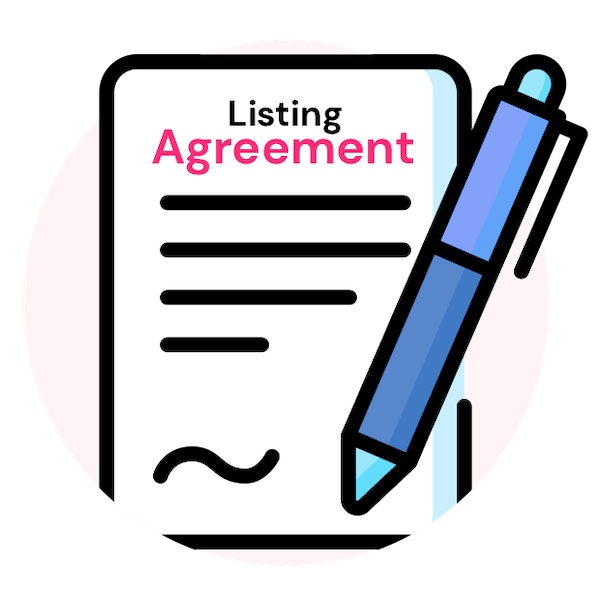 Sign flat fee listing agreement